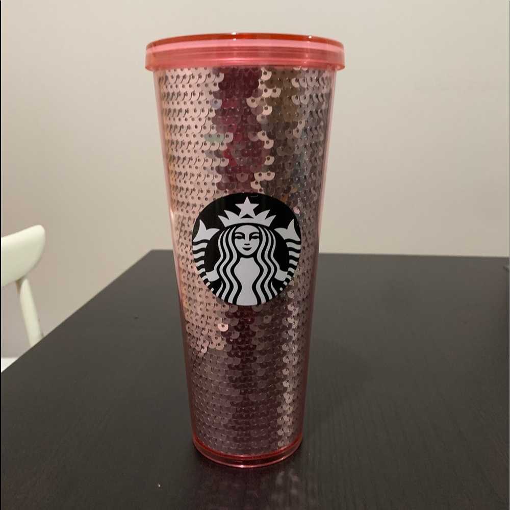 Sequined Rose Gold Starbucks Tumbler